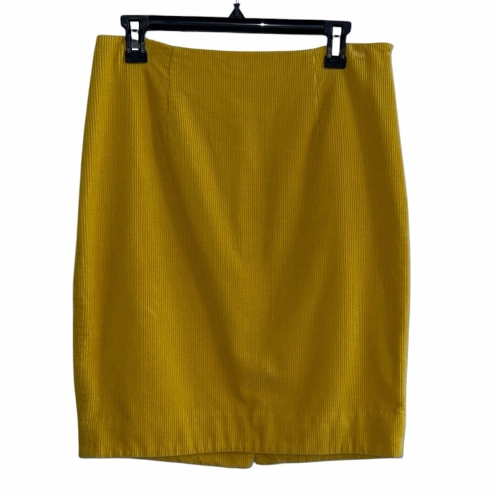 Maeve by Anthropologie Mustard Yellow Corduroy Super Wale Skirt size 6 - Picture 3 of 9